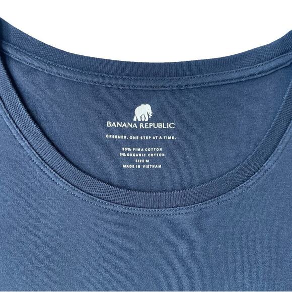 Banana Republic Black Fitted Scoop Neck Pima Cotton Tee Shirt – Medium - Picture 5 of 10